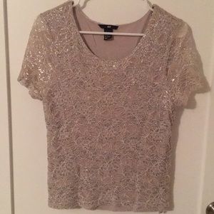 Sparkle and lace top